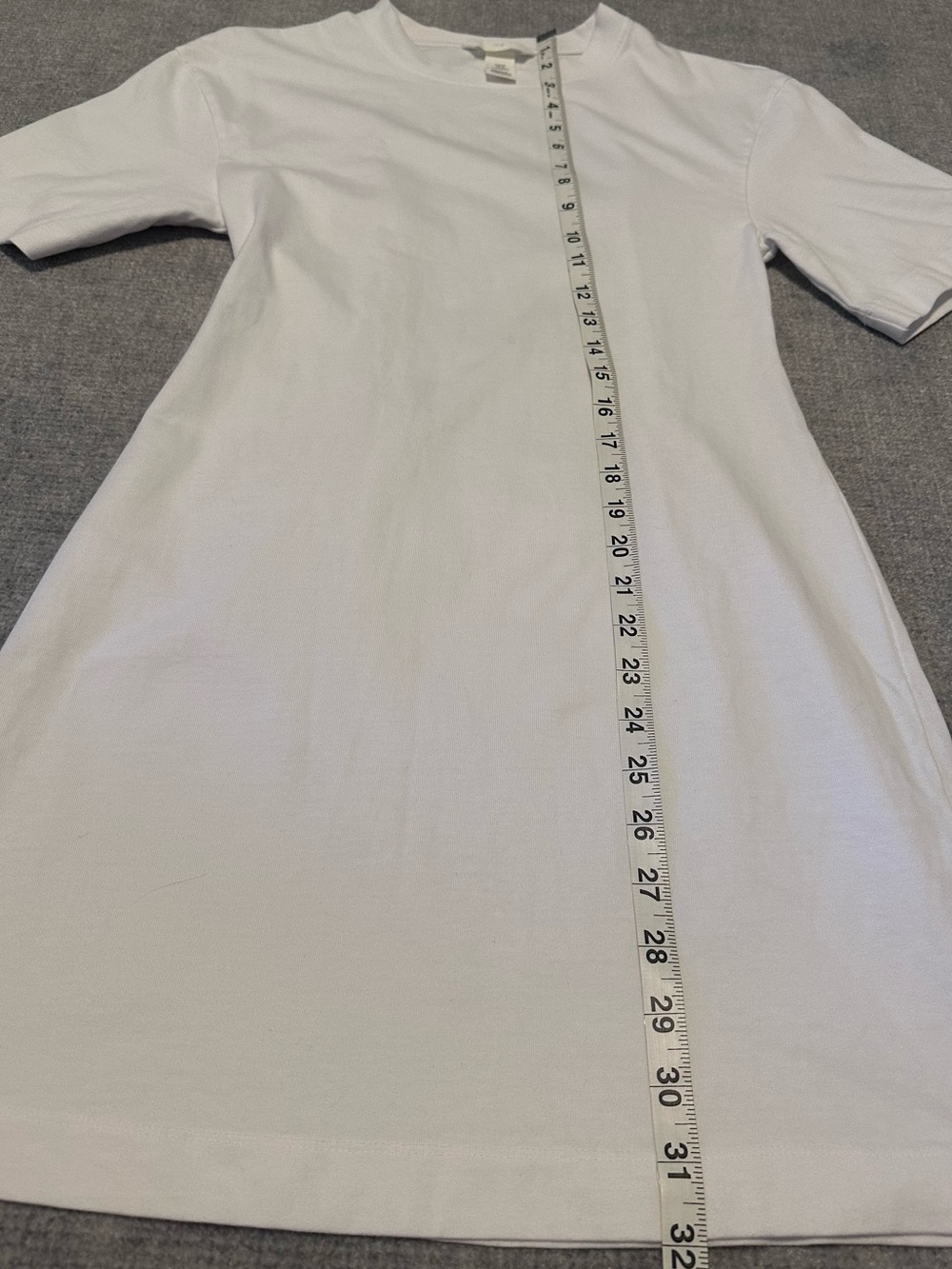 H&M Women’s Classic Solid White T-Shirt Dress Size XS Bride Minimal Casual Chic - Picture 3 of 8